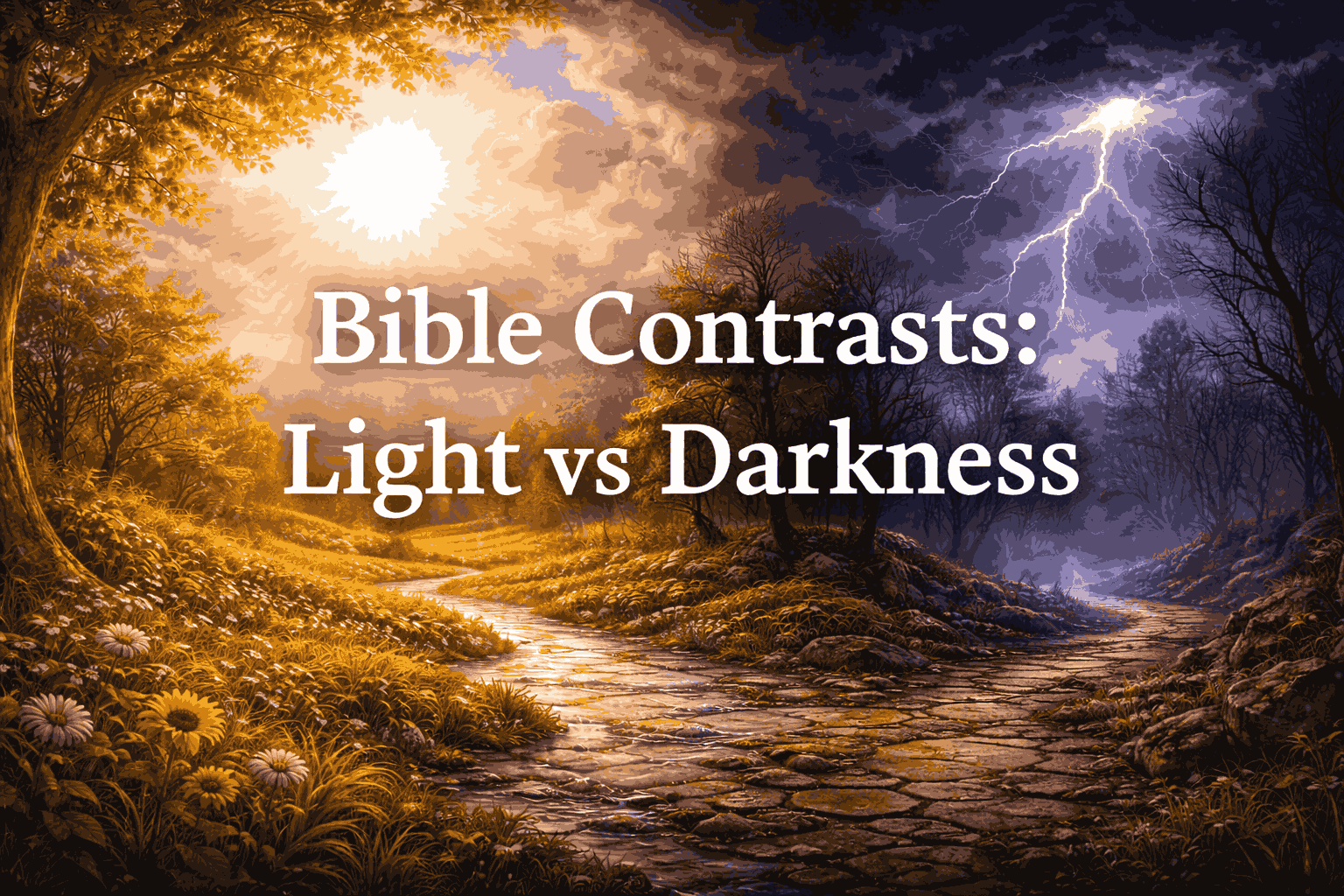 Bible Contrasts Light vs Darkness BTA42