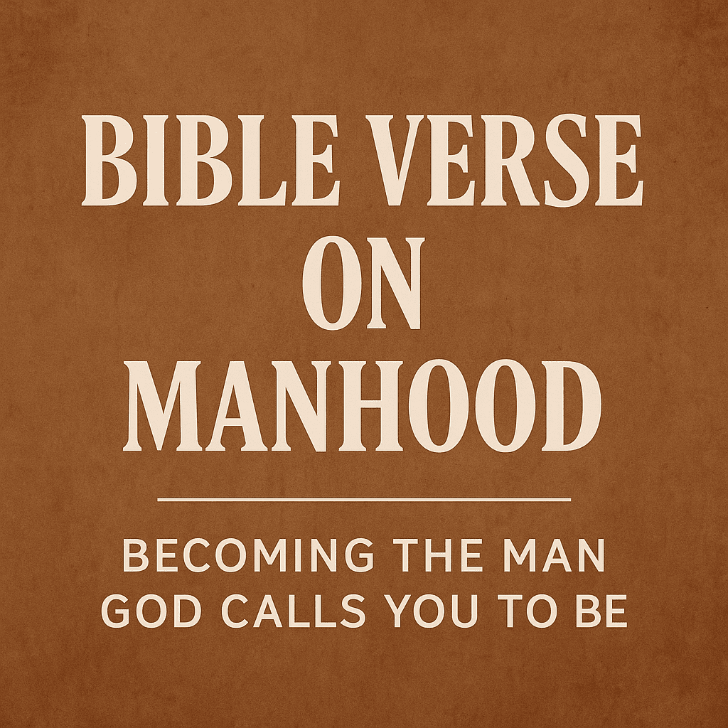 Bible Verse on Manhood: Becoming the Man God Calls You to Be