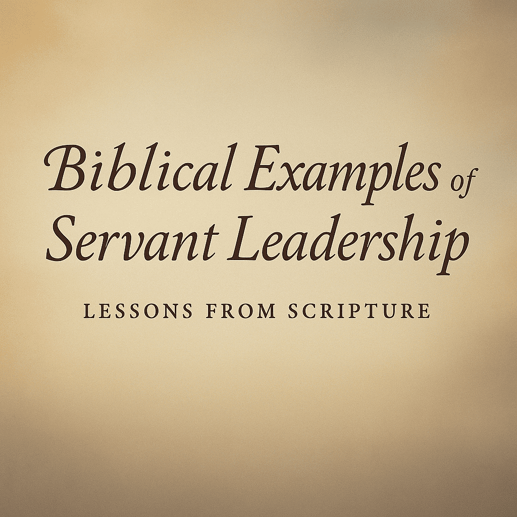 Biblical Examples of Servant Leadership: Lessons from Scripture