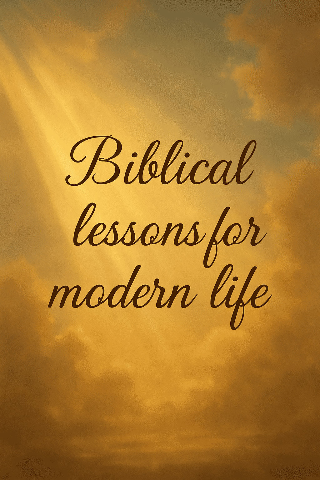 Biblical Lessons for Modern Life